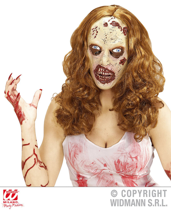 Maschera ZOMBIE CON PARRUCCA