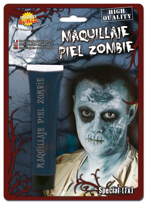 Trucco pelle zombie celeste