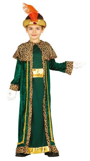 Costume RE MAGIO verde bambino