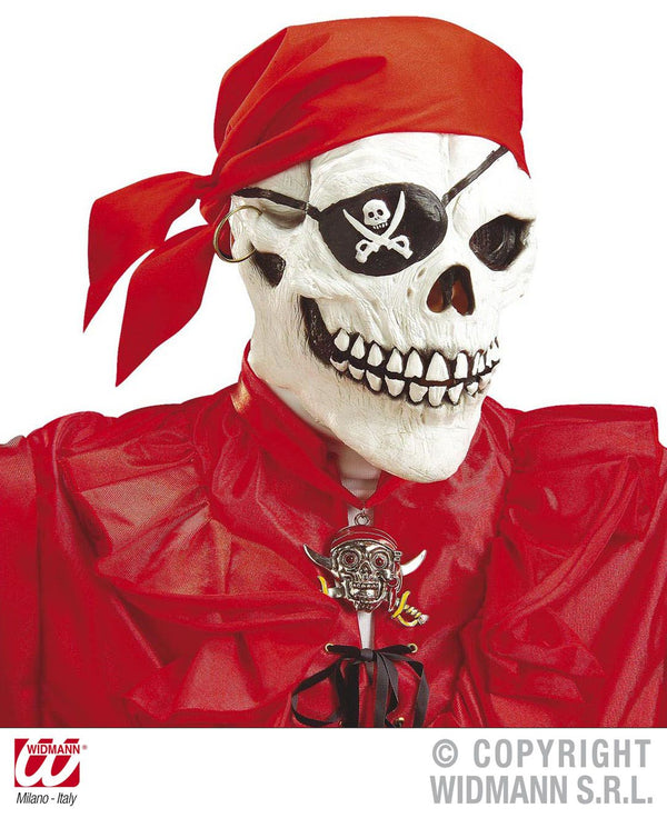 Maschera TESCHIO PIRATA con bandana e orecchino