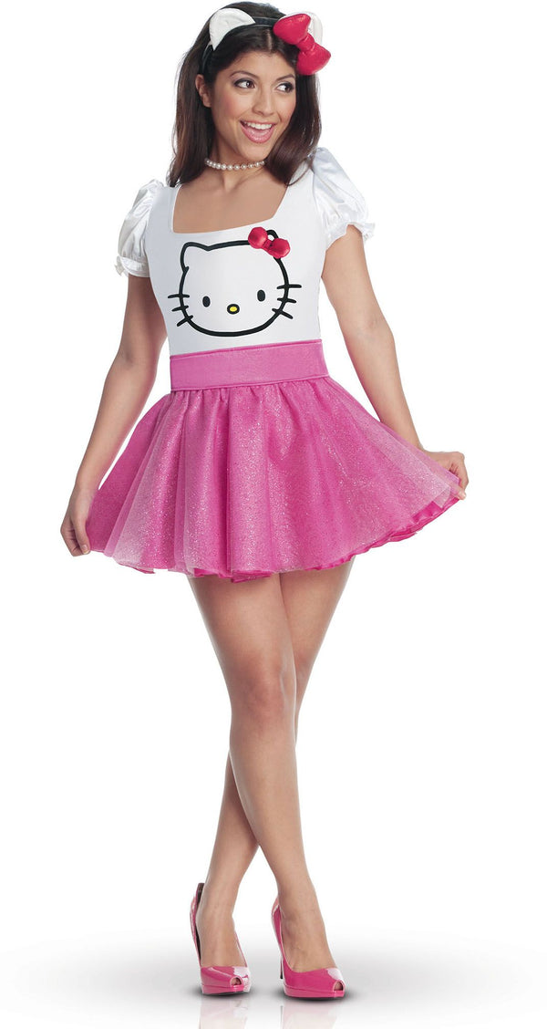 Costume da HELLO KITTY adulto rosa