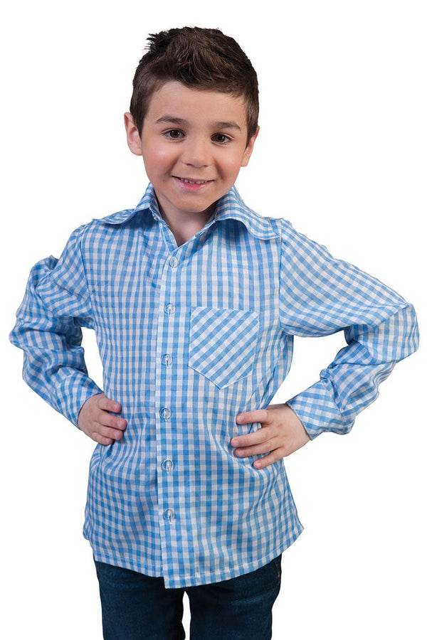 Camicia bavarese BLU-BIANCO bambino