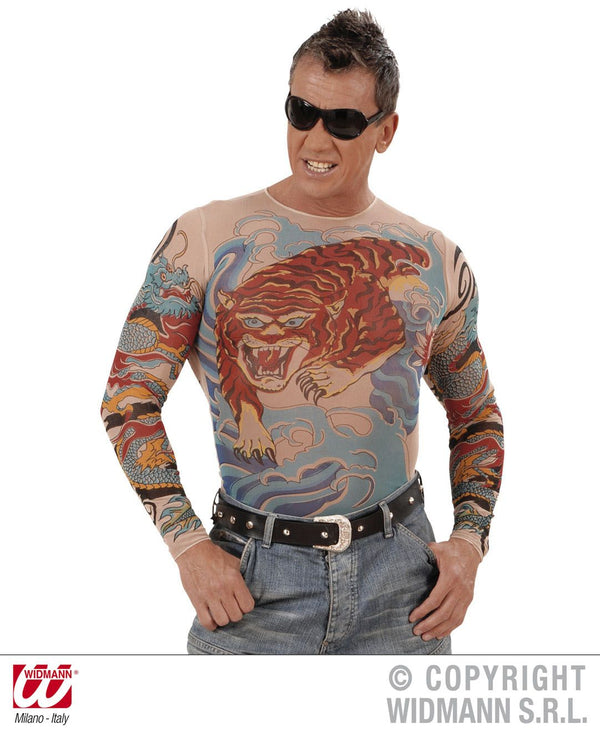 Camicia TATUATA TIGRE E DRAGO