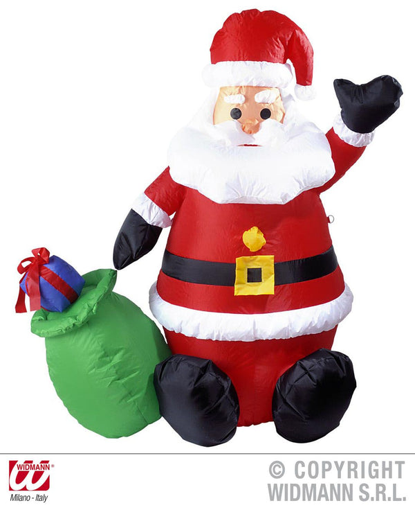 BABBO NATALE GONFIABILE luminoso 122 cm