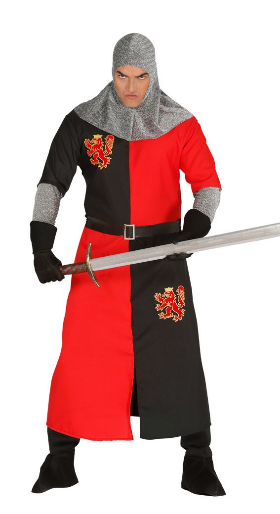 Costume CAVALIERE MEDIEVALE rosso adulto