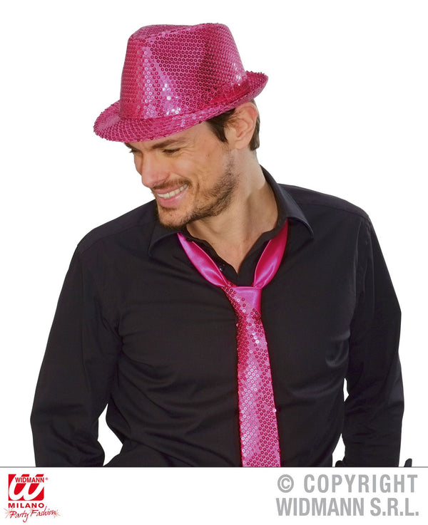 Cappello FEDORA IN PAILLETTES PINK