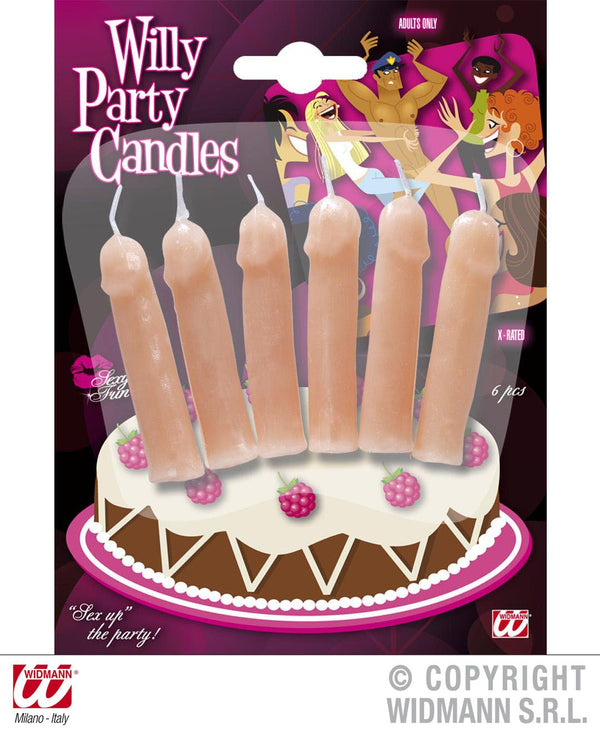 Set da 6 candele PARTY WILLY